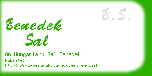 benedek sal business card